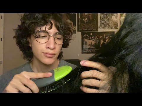 ASMR Guy In The Back Of Class The Brushes Your Hair | Soft Spoken Hair Brushing 💤