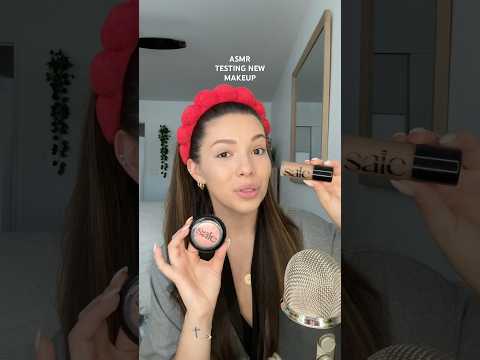 ASMR TRYING NEW MAKEUP 💋 #asmr #whispering #makeup #saiebeauty