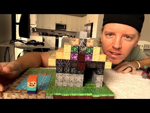Real Life Minecraft ASMR With Magnetic Blocks