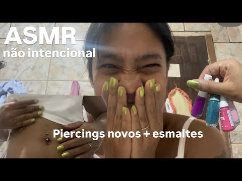 ASMR CASEIRINHO NADA INTENCIONAL 😅 - Te mostrando meus esmaltes e conversando 