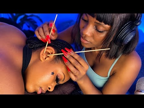 ASMR ✨Ear Eating, Ear Cleaning & Spit Painting Body Massage for Sleep & Relaxation