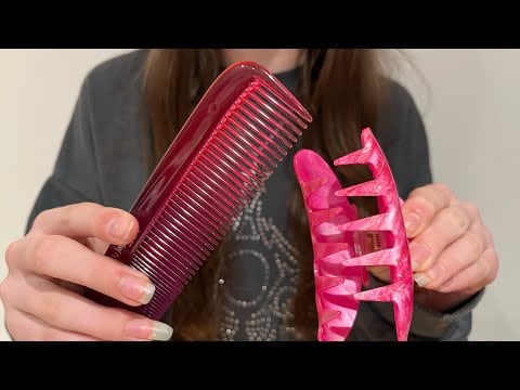 ASMR clipping and combing your imaginary hair | lo-fi | camera touching | no talking 