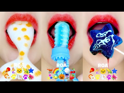 ASMR MUKBANG Emoji Food Challenge 10 Minute Eating Sounds for Sleep Relaxing