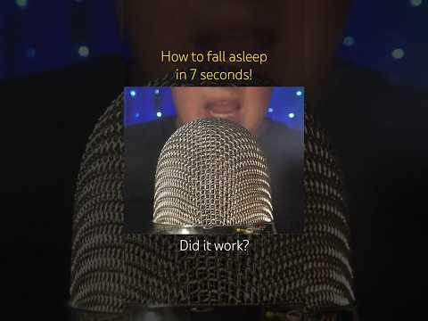How to fall asleep in 7 seconds! 😱 #asmr