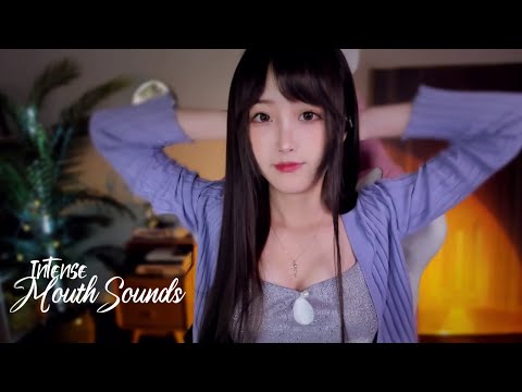 ASMR Intense Mouth Sounds & Ear Massage ❤️❤️