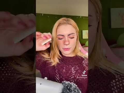 ASMR BESTIE TOUCHES UP YOUR MAKEUP #shorts Asmr for sleep oddly satisfying 💤✨