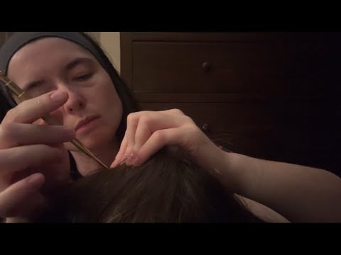 Acupressure for Headaches, Head Massage, Hair pulling | ASMR Therapeutic role play 