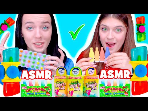 ASMR Rainbow Food Mukbang 무지개 디저트 먹방 by LiLiBu