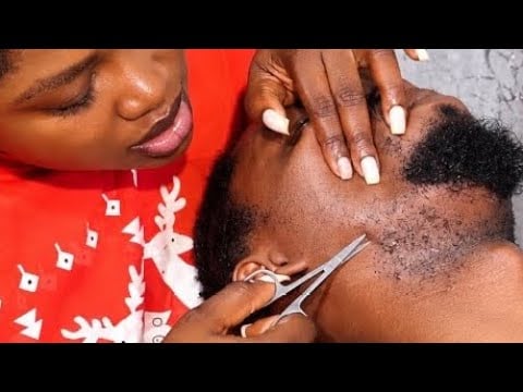 ASMR Intense Beard Scratching & Neck Massage (Ingrown Hair Removal + Nitpicking) compilation