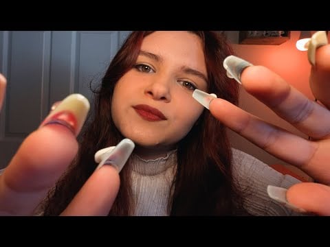 close-up camera tapping with xxl nails 💅 | whispered ASMR