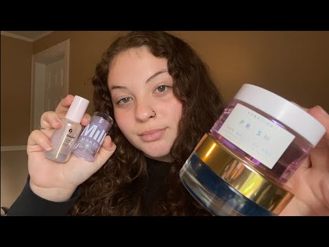 ASMR HUGE Skincare Haul 🤍 SO RELAXING (w/ Long Nails)