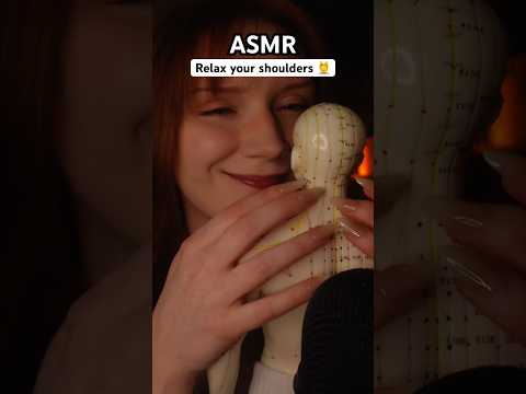 ASMR massage 😍Acupuncture doll tapping scratching Clicky whisper 😴