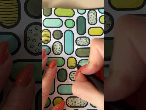 Satisfying coloring 💚 #asmrcoloring #satisfyingvideos #oddlysatisfyingvideos #coloringpages