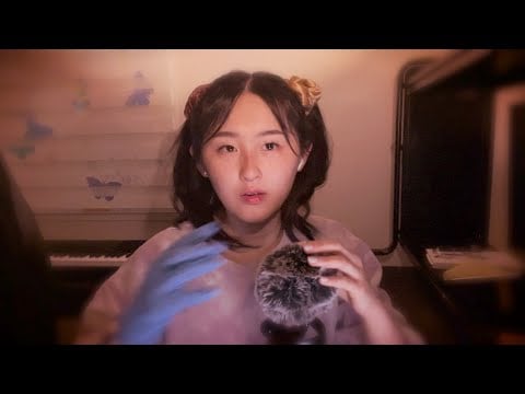 ASMR 🪷 clicky inaudible whispers ft. latex gloves for 5k slumber party pals! (un)layered?