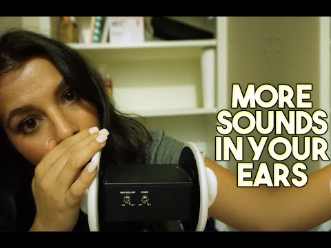 ASMR More Sounds In Your Ears (mouth sounds, inaudible whispering)