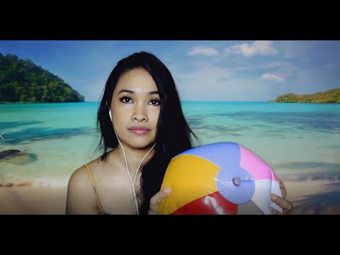 🏖️ ASMR: BEACH BALL Inflating/Deflating + Chillaxing Beach Triggers (Personal Attention)