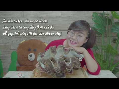 ASMR 15LB GIANT CLAM , CHEWY CRUNCHY EATING SOUNDS | LINH-ASMR