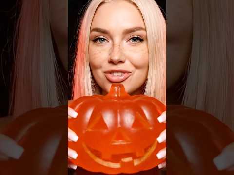 Can You Finish This Giant Gummy Pumpkin? 🍬 🎃 ASMR