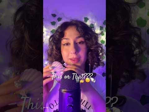 ASMR challenge: this or that gave you the tingles??? #asmr #relax #visualtingle #oddlysatisfying