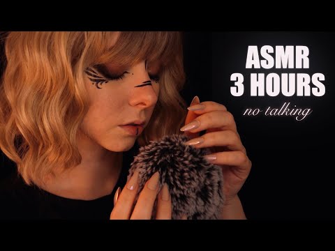 ASMR | 3 HOURS Pure Fluffy Sounds & No Talking - Stormy Ambience Scratching for Deep Sleep