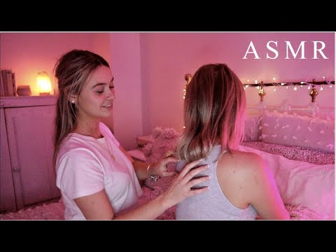 Giving My Best Friend ASMR ✨ (Back Scratching, Arm Tracing, Hair Play Etc.)