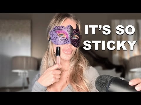 Sticky Kisses & Mouth Sounds for the first time With Lipgloss (ASMR)