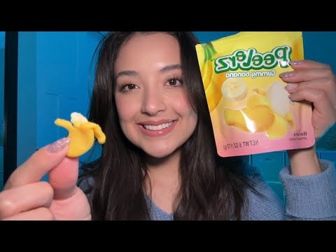ASMR | Peelable banana gummies 🍌