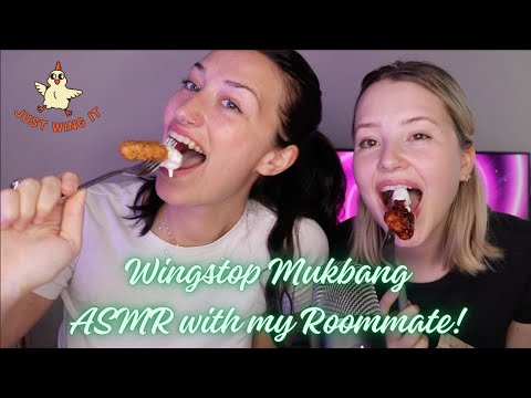 Wingstop Mukbang With My Roommate- ASMR