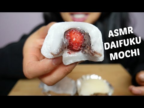 ASMR Daifuku Mochi (Strawberry + Mango) SOFT EATING SOUNDS NO TALKING | SAS-ASMR