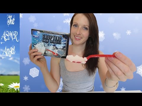 ASMR - Playing with Erupting Fake Snow - Whispered (3D Sound)