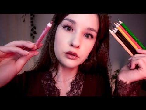 АСМР Усыпляюще Рисую на тебе | Mouth Sounds + Pencil Sound