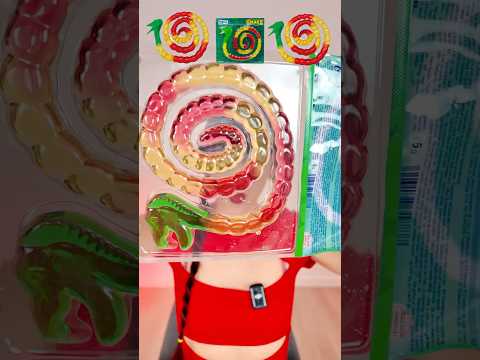 ASMR Giant Gummy Snake  #candyopening #mukbang