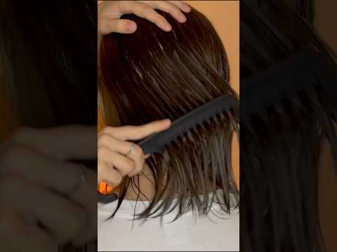 ASMR Rainy Night🌛 & Wet Hair Brushing 💦 #hairsounds