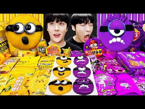 ASMR MUKBANG | 직접 만든 갤럭시 꿀젤리 퍼플 옐로우 디저트 아이스크림 먹방 & DESSERT GALAXY HONEY JELLY CANDY
