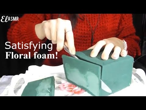 ASMR FLORAL FOAM Satisfying 😍! Playing, Cutting