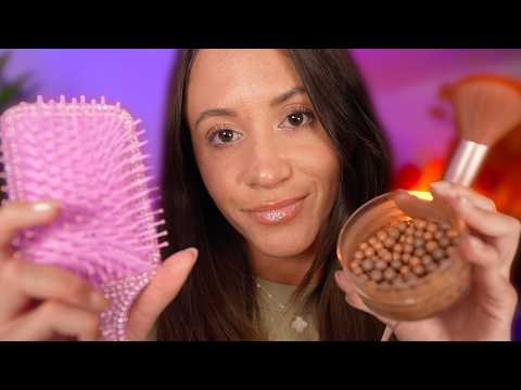 ASMR Popular Girl Gets You Ready for School Pictures 📸 (Makeup, Hair & Skincare)