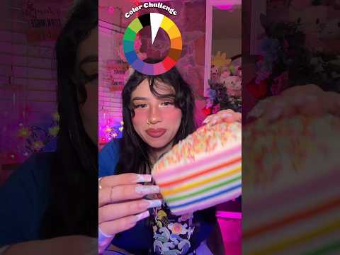 Color Themed ASMR Challenge Pt.7🌈🎨 #asmrtingles #asmr #longnails #shorts
