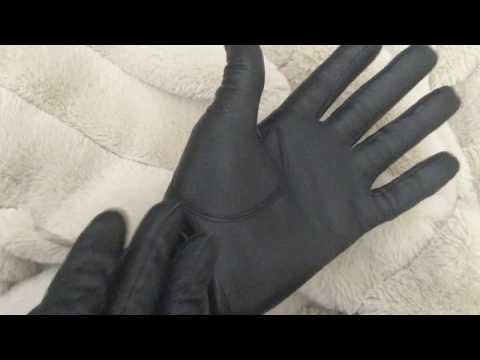 LEATHER GLOVES✋🤚   Hands in tight leather🙏  [[ASMR]]