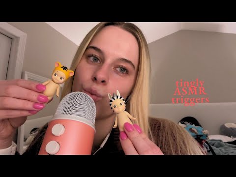 ASMR Random Trigger Assortment 🌷 (tapping, mouth sounds, lid sounds, sonny angels, hand sounds...)