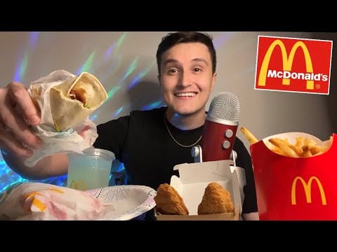ASMR | NEW McDonald’s Snack Wrap Mukbang 🍗🍟 (eating sounds)