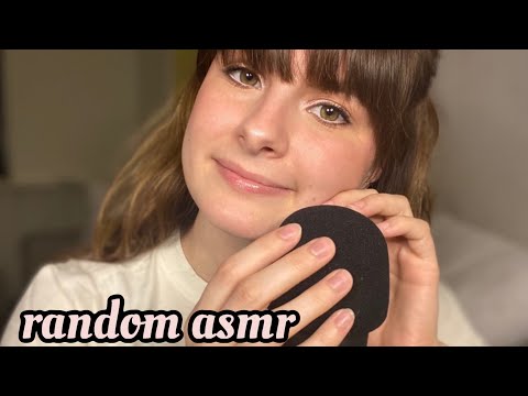 ASMR | Random Triggers (lid sounds, mic brushing, writing, tapping, etc)🥰