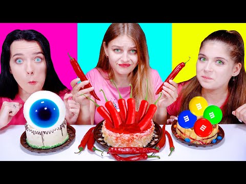 ASMR Most Popular Food Challenge (Big, Medium, Small | Cake Decoration)