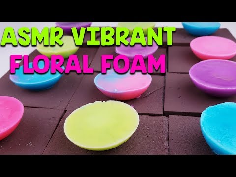 ASMR Vibrant Floral Foam Crushing - Satisfying Floral Foam ASMR