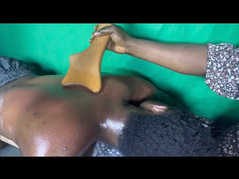 Asmr relaxing full back and neck massage.