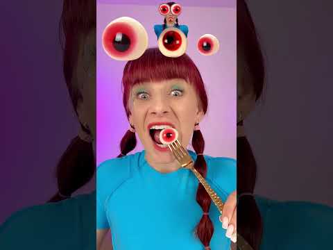 ASMR Giant Gummy Eyeball VS Small Gummy Eyeballs #asmr