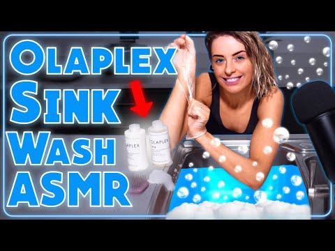 [ASMR] Olaplex | Over Sink Hair Wash | Nylon Gloves !!!