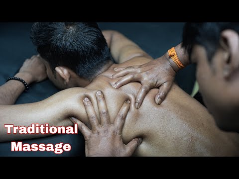 Indian Traditional Saloon Style Head & Body Massage By Indian Barber | Neck Cracking ASMR Massage