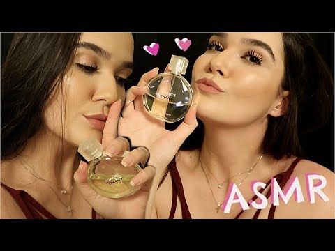 ASMR: MEUS PERFUMES (Whispers, Tapping, Líquido, Tampinha, Scratching) - Naiane