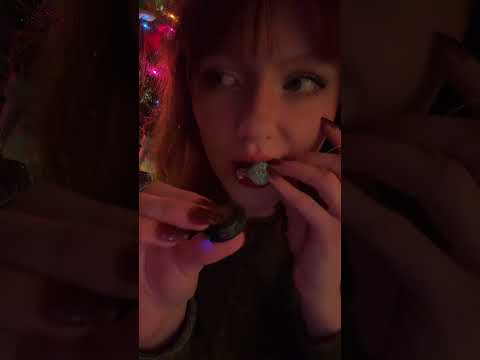 asmr microplastics ( festive edition ) 🎄 #asmr #noms #biting
