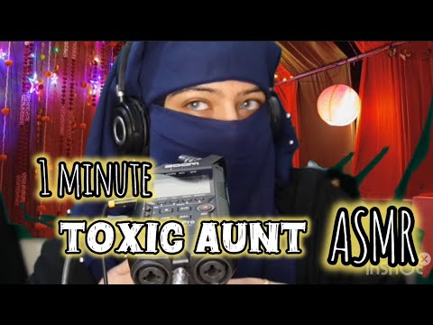 ASMR- 💅🏿TOxIc 🇮🇳💄AUNT doing your makeup in 1 minute . (TEASER)  #fastandaggressiveasmr #asmrmakeup